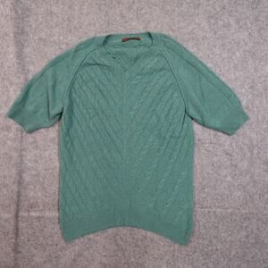 Etro Sweater Womens 48 US 12 Cashmere Cable Knit V-Neck Luxe Luxury Soft Knit